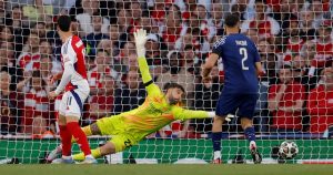 'It's only half-time': Defiant Raya says Arsenal can overturn PSG deficit