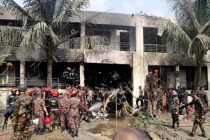 Death toll climbing - At least 19 killed as Bangladesh air force plane crashes into college campus