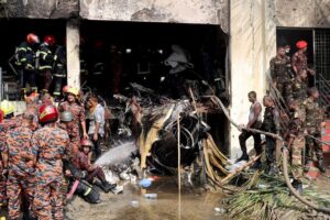 Teacher dies saving students from inferno in Bangladesh jet crash