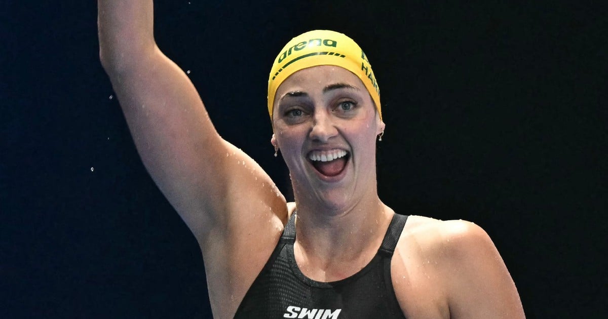 Australia's beaming Harris foils Walsh treble bid at swimming worlds