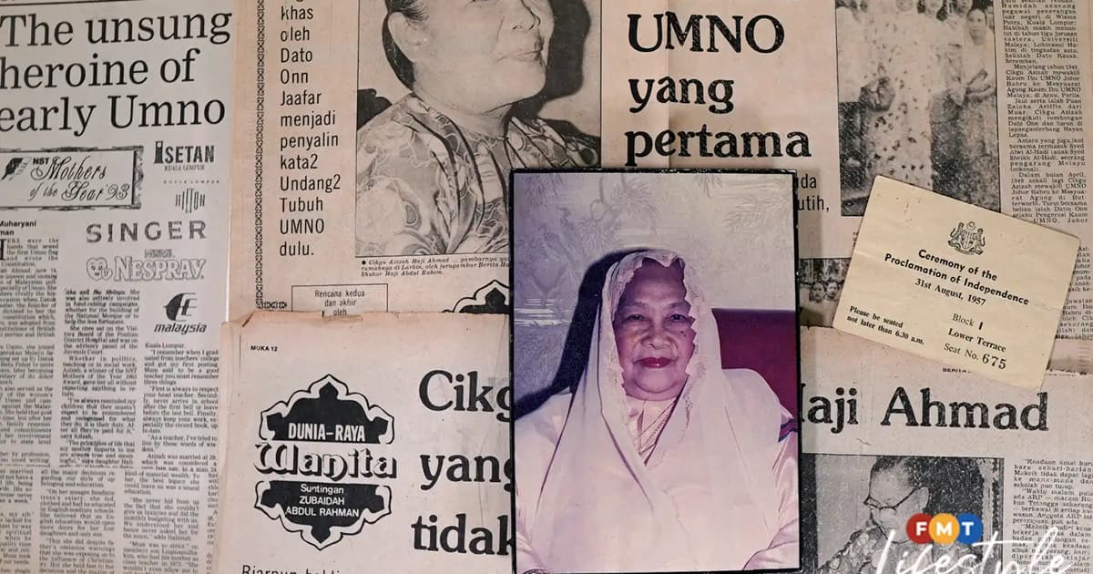 Azizah Ahmad, the woman who sewed Umno’s first flag