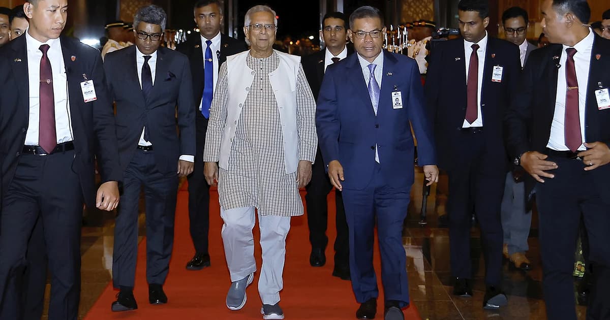 Bangladesh chief adviser Muhammad Yunus arrives for official visit