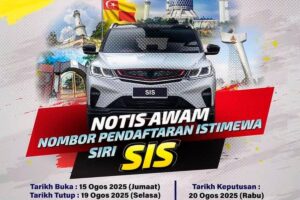Bidaan nombor pendaftaran istimewa “sis” bermula 15 ogos