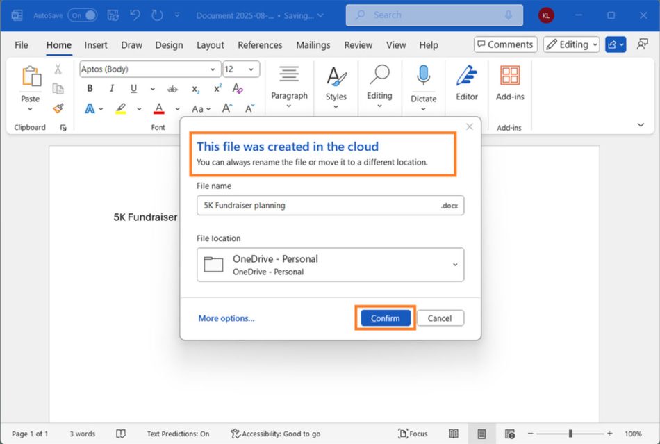 Dokumen Microsoft Word Kini Disimpan Ke Awanan Secara Lalai