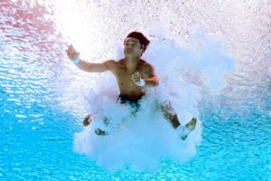 Elvis Priestly advances to semi-finals at World Aquatics Championships