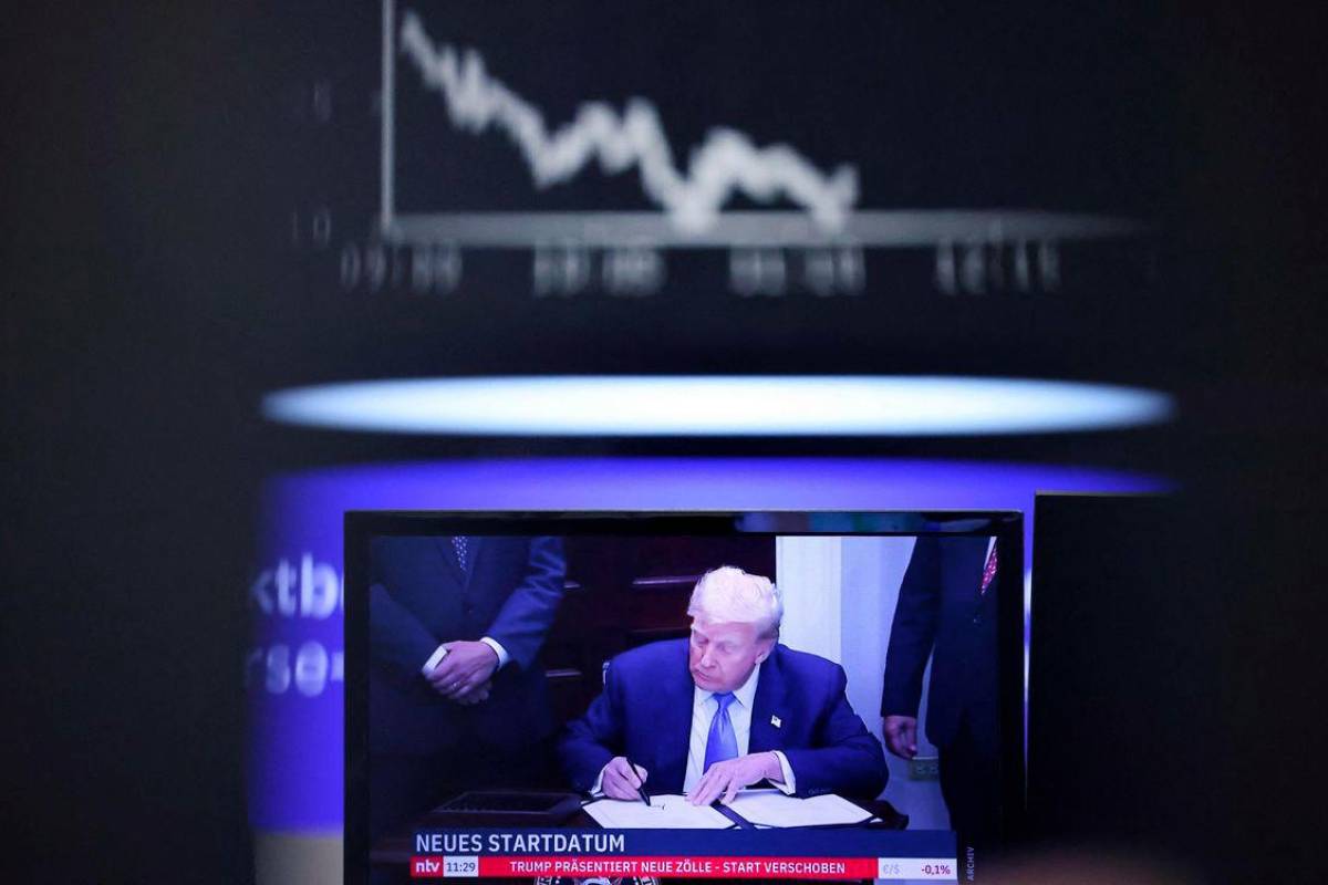 Global shares drop after Trump tariff shock hits markets
