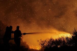 Greece fights wildfires amid gale-force winds