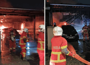 Kebakaran, suami isteri terpaksa ditidurkan terhidu asap 