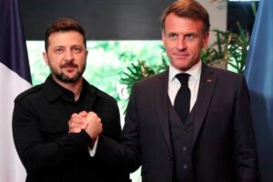 Macron backs Ukraine ceasefire after talks with Zelenskiy and EU leaders