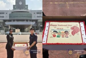 Malaysian border agency sends cake to its counterpart across the Causeway to celebrate Singapore's National Day