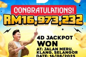 M’sian wins RM16.9 million Magnum 4D Jackpot 1