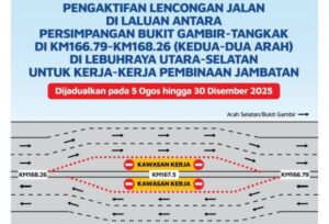 PLUS to activate road diversion between Bukit Gambir and Tangkak from Aug 5