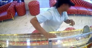 Police tracking man caught stealing gold chain in viral CCTV footage