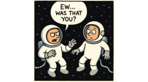 Quickcheck: Does space smell like burnt steak and body odour?