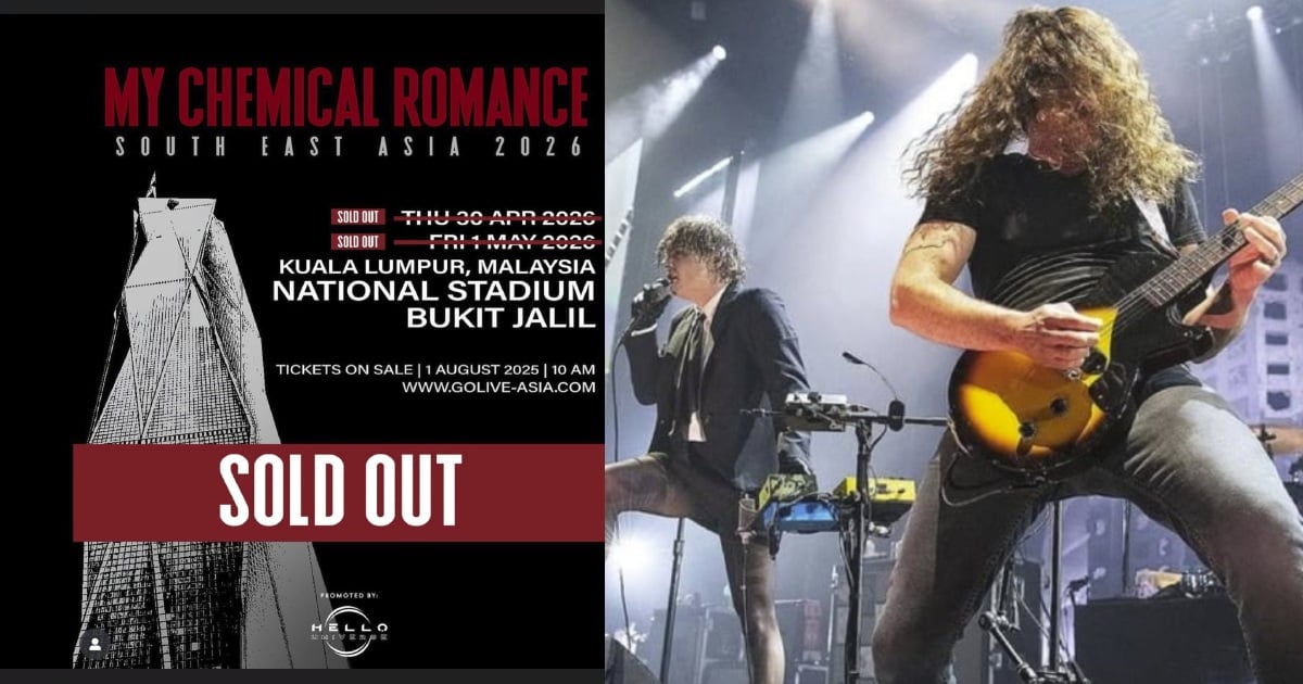 #SHOWBIZ: My Chemical Romance sells out 2nd day concert in just a few hours
