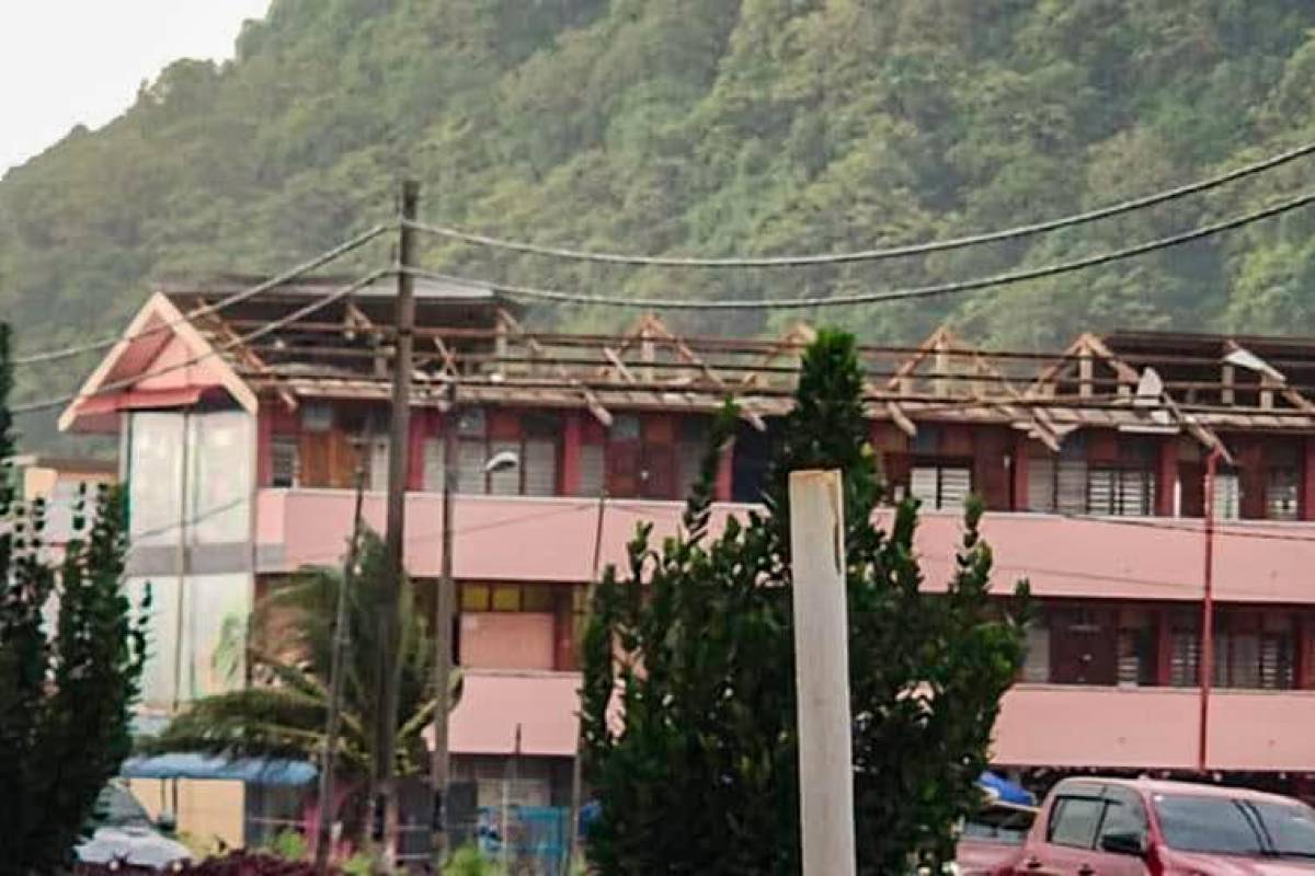 SK Perlis school roof damaged by storm, 207 students switch to home learning