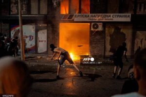 Serbia protests escalate as clashes continue for fifth night