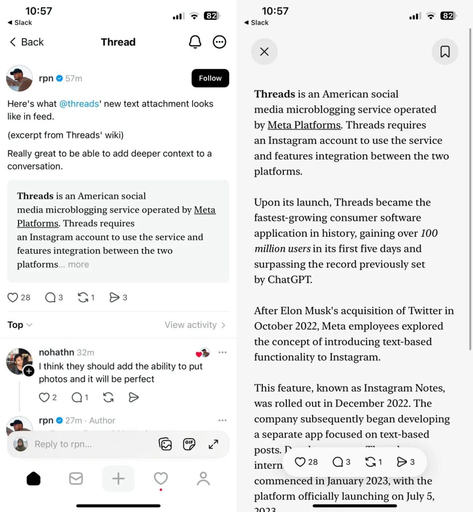 Threads Menguji Ciri Memuat Naik Karangan Panjang Seakan Di X