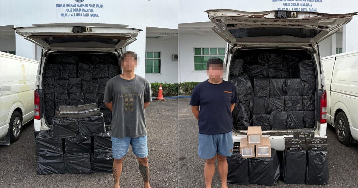 Two men nabbed in Lahad Datu over RM2mil in smuggled cigarettes