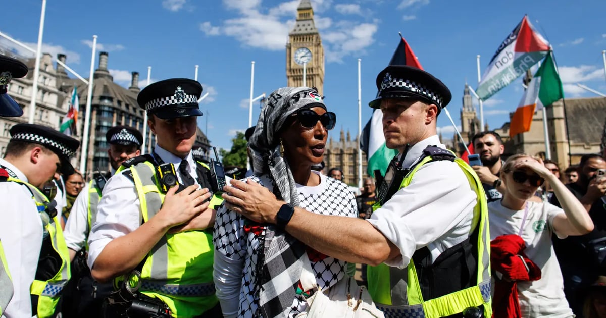 UK police arrest hundreds for backing banned pro-Palestine group