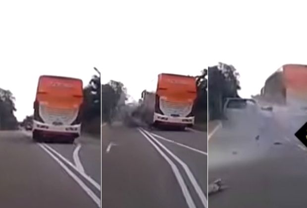 Woman killed bus driver loses control and crashes into oncoming car in Negri