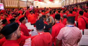 Bersatu delegate gives police statement after AGM chaos