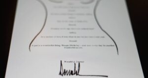 Democrats release Trump’s alleged birthday note to Epstein