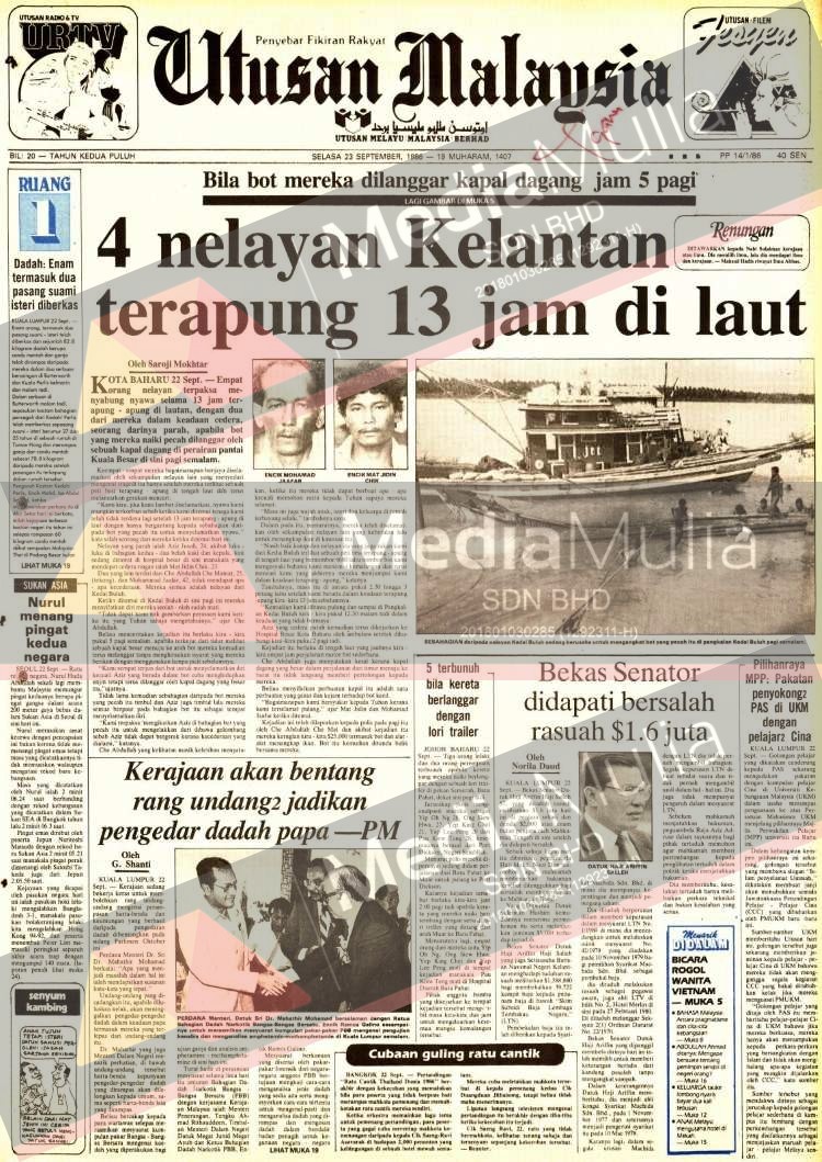 Empat nelayan Kelantan terapung 13 jam di laut