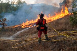 Firefighters battle blazes in northwestern Spain