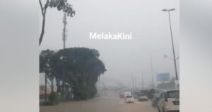 Flash floods hit central Melaka after heavy downpour
