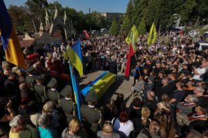 Former Ukraine parliament speaker laid to rest after assassination