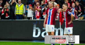 High five for Norway's Haaland against Moldova