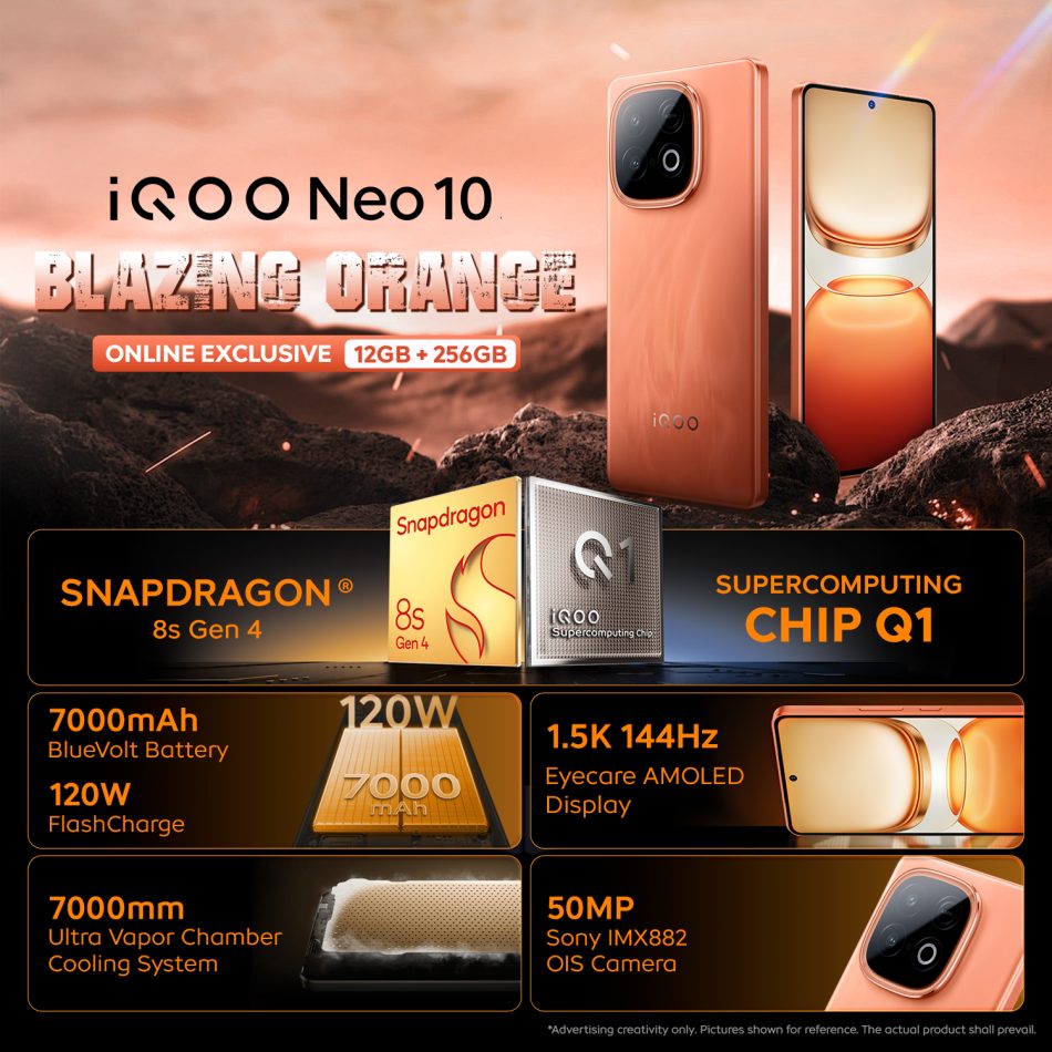 IQOO Neo 10 Kini Boleh Didapati Dalam Warna Jingga Dan Berharga RM1899