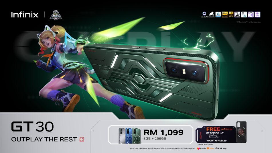 Infinix GT30 Kini Rasmi Di Malaysia Dengan Cip Dimensity 7400 Dan Berharga RM1,099
