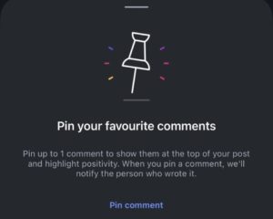 Instagram Kini Membenarkan Pengguna Pin Komen Sendiri