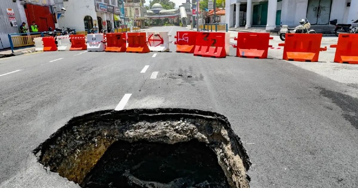 Jalan Burma in Penang closed after sinkhole incident
