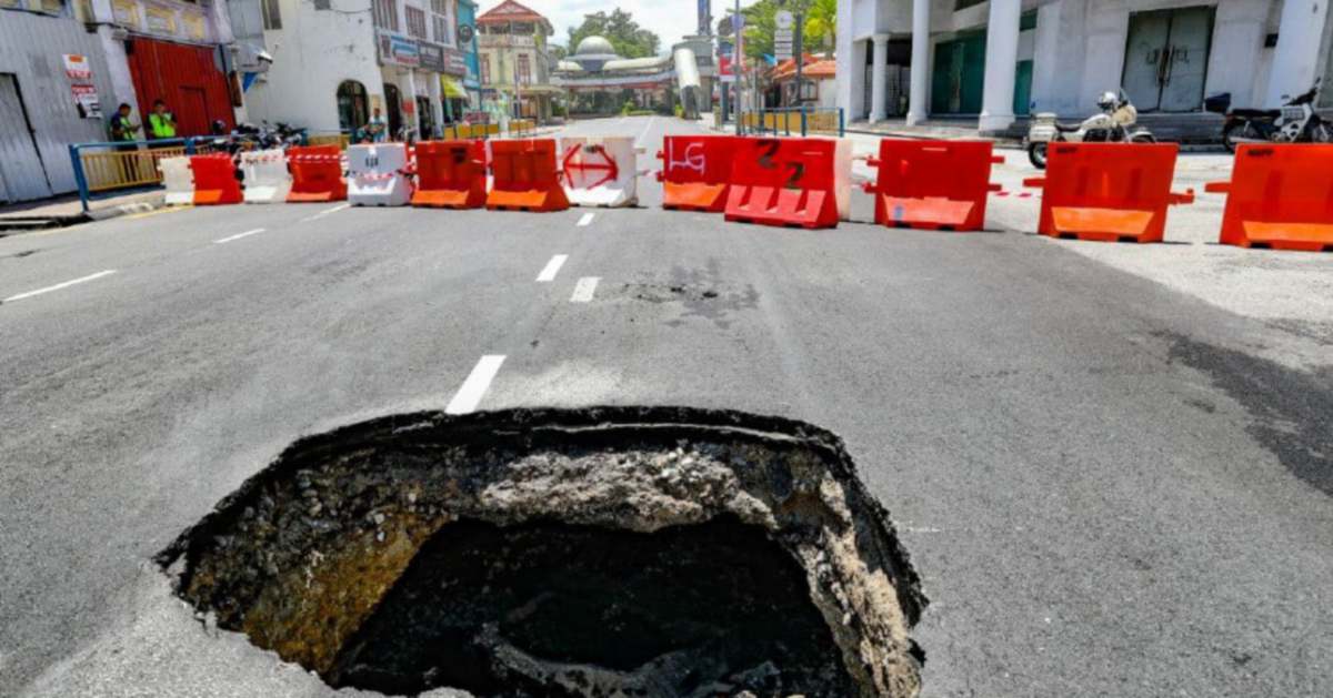Jalan Burma sinkhole linked to IWK sewage pipe leak- MBPP