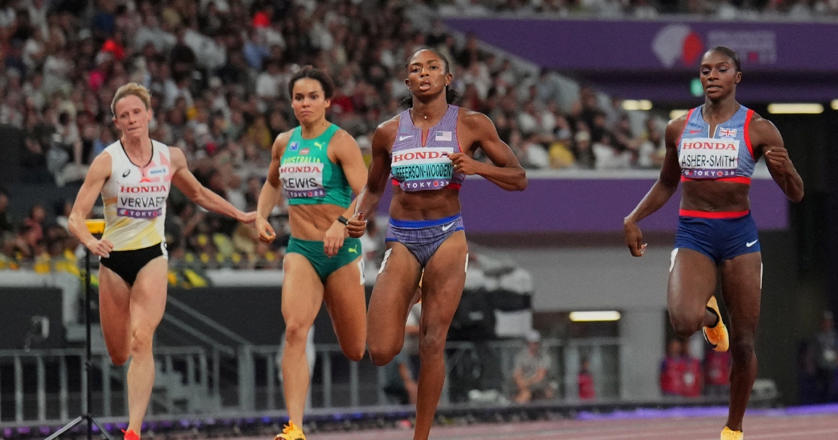 Jefferson-Wooden moves step closer to world sprint double