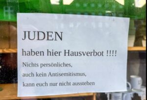 Kedai di Jerman tampal notis larang orang Yahudi masuk