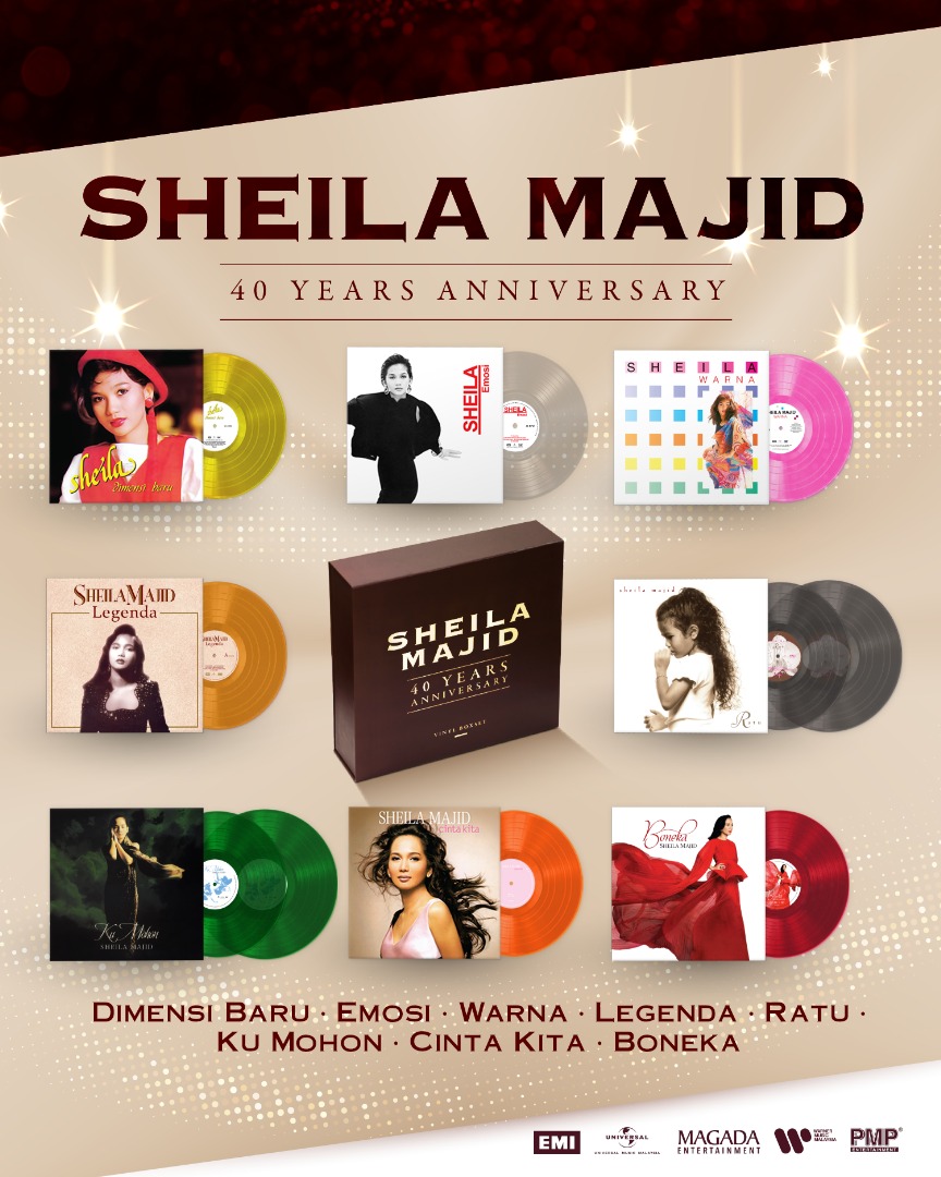 Koleksi lapan album Sheila Majid dalam seunit vinyl cuma berharga RM1,599