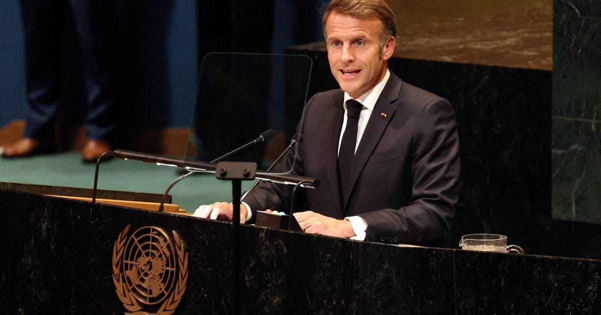 Macron recognises Palestinian state at landmark UN summit