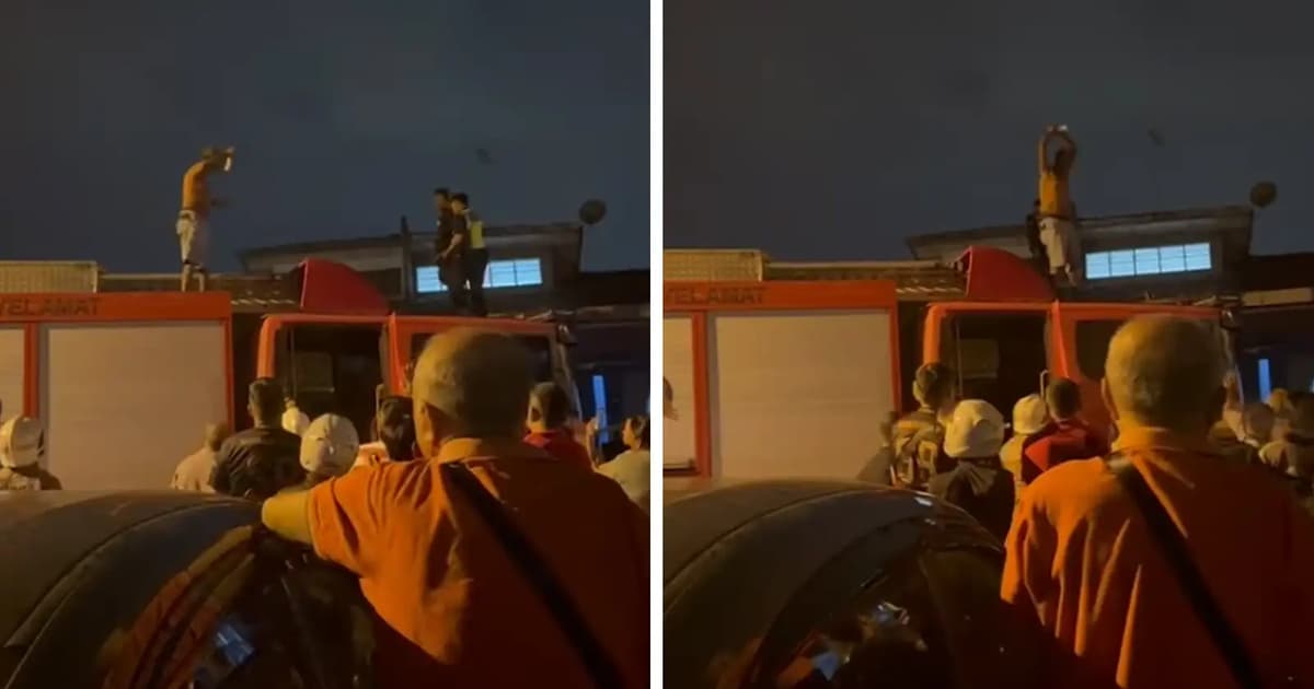 Man arrested after 4 hours on roof