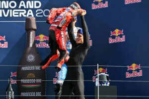 Marquez tiru gaya Messi ketika juarai GP San Marino