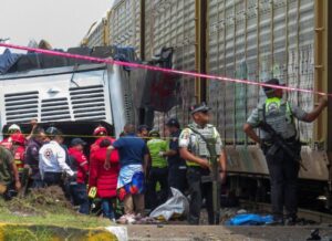 More than 60 injured, 10 killed after Mexican train hits double-decker bus