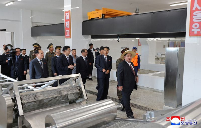 North Korea's Kim inspects new missile production line, KCNA says