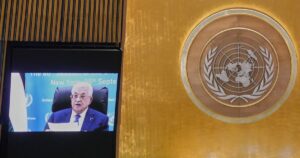 Palestinian leader tells UN no role for Hamas in state