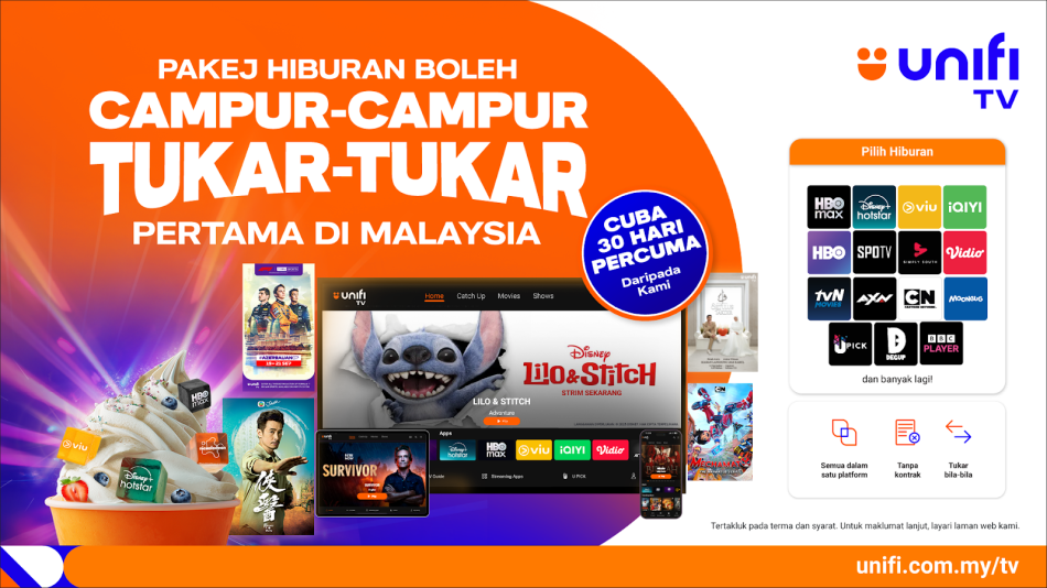 Pertama di Malaysia, Unifi TV Perkenal Pengalaman Strim Baharu – Semua Langganan Popular dalam Satu Platform 