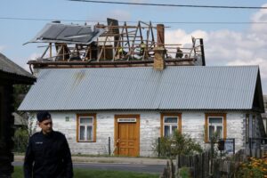 Polish missile likely hit house during Russian drone incursion, says minister