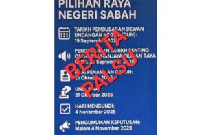 QuickCheck: Have the dates for the 2025 Sabah polls officially been announced?