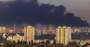 Russia unleashes biggest air barrage on Ukraine, hits government complex